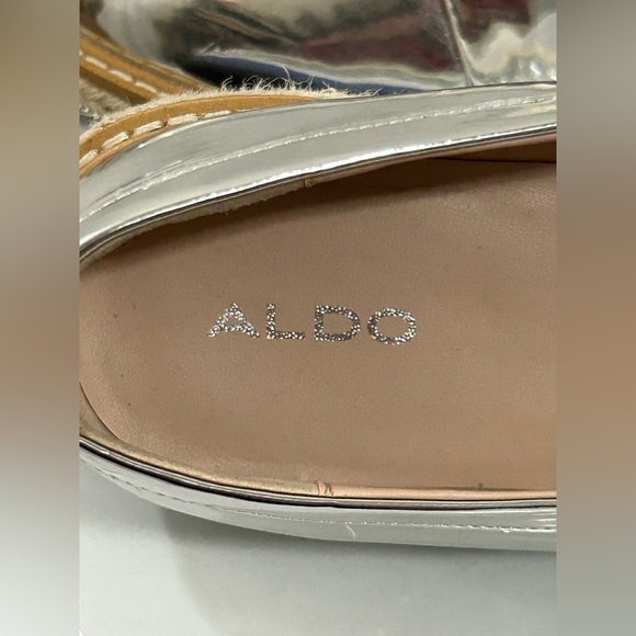 Aldo - Metallic Silver Platform Loafers - Picture 10 of 12